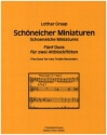 Schneicher Miniaturen - 5 Duos fr 2 Altblockflten 2 Spielpartituren