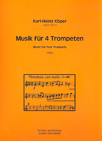 Musik fr 4 Trompeten Partitur und Stimmen