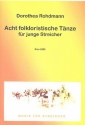 8 folkloristische Tnze fr Streichorchester Partitur und Stimmen (1-1-1-1)