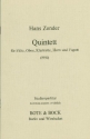 Quintett op.3 (1950) fr Flte, Oboe, Klarinette, Horn und Fagott Studienpartitur