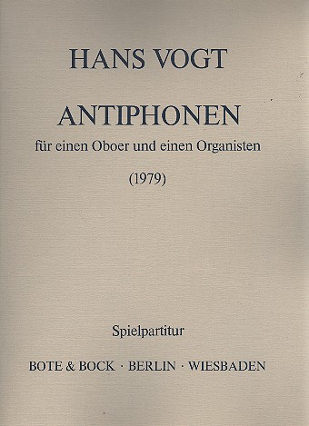Antiphonen fr Oboe und Orgel Partitur