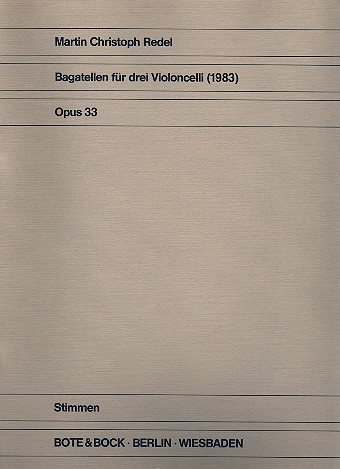 Bagatellen op.33 fr 3 Violoncelli Stimmen