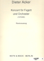 Konzert fr Fagott und Orchester Klavierauszug fr Fagott und Klavier