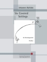 Six Covered Settings Streichquartett Partitur