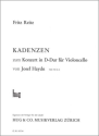 Reitz, Fritz Kadenzen zum Haydn Cellokonzert Violoncello