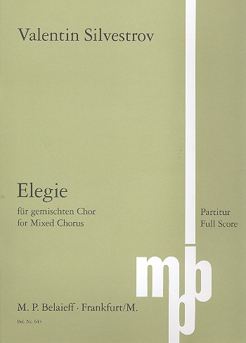 Elegie fr gem Chor a cappella Partitur (russ)