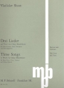 3 Lieder fr Gesang (hoch), Flte, Klarinette und Streichquartett Partitur und Stimmen (kyr/russ/dt/en)