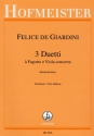 3 Duette für Fagott und Viola Partitur und Stimmen