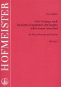 5 Gesnge nach lyrischen Fragmenten der Sappho nebst einem Alterslied fr Mezzo-Sopran und Klavier