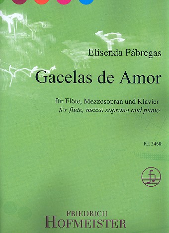 Gacelas de amor fr Mezzosopran, Flte und Klavier Partitur und Stimmen
