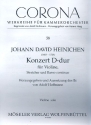 Konzert D-Dur fr Violine, Streichorchester und Bc Violine solo