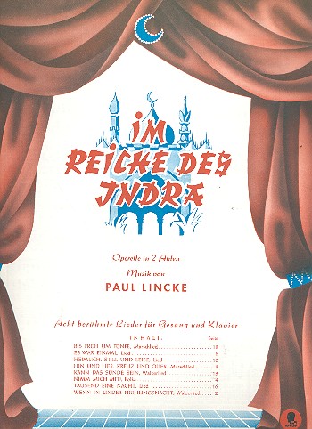 Im Reiche des Indra (Auschnitte) fr Gesang und Klavier 8 Lieder aus der Operette