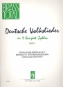 Deutsche Volkslieder in 9 Konzert-Zyklen Band 1 fr 2 Trompeten, Horn, Posaune und Tuba Partitur und Stimmen