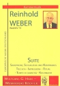 Suite WebWV74 fr Saxophone (SAT, 1 Spieler), Schlagzeug und Kontrabass Partitur und Stimmen