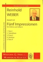 5 Impressionen WebWV69 fr Violine und Gitarre Partitur und Stimmen