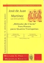 3 Quartette aus Mtodo de Clarn fr 4 Clarini (Natur-Trompeten) Partitur und Stimmen