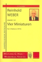 4 Miniaturen WebWV101 fr 2 Violinen Partitur und Stimmen