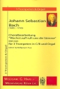Wachet auf ruft uns die Stimme BWV645 für 3 Trompeten und Orgel Partitur und Stimmen