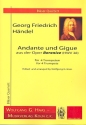 Andante und Gigue aus der Oper Berenice HWV38 fr 4 Trompeten Partitur und Stimmen