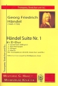 Händel Suite D-Dur Nr.1 für Trompete, Streicher und Bc Partitur und Stimmen