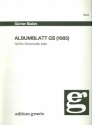 Albumblatt GS fr Violoncello solo