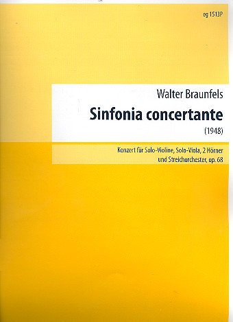 Sinfonia concertante op.68 fr Violine, Viola, 2 Hrner und Streichorchester Partitur