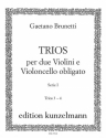 Trios Serie 1 Band 2 (Nr.3-4) fr 2 Violinen und Violoncello Partitur und Stimmen