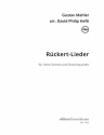 Rckert-Lieder fr Gesang (hoch) und Streichquartett Partitur und Stimmen