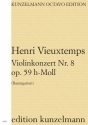 Violinkonzert h-Moll Nr.8 op.59 fr Violine und Orchester Partitur