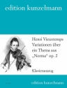 Variationen ber ein Thema aus 'Norma' G-Dur op.2 fr Violine und Orchester Klavierauszug