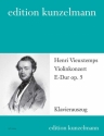 Konzert E-Dur op.5 fr Violine und Orchester Klavierauszug mit Solostimme