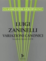Zaninelli, Luigi - Variazioni Canonici fr 4 Saxophone (AATBar) Partitur und Stimmen