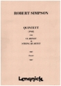 Quintett for clarinet and string quartet score