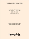 Johannes Brahms Sunday Opus 47/3 Nr 1for High Voice Song High Voice