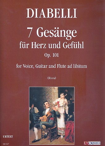 7 Gesnge fr Herz und Gefhl op.101 fr Gesang und Gitarre (Flte ad lib) Partitur und Stimmen
