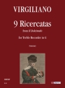 9 Ricercatas from Il Dolcimelo for treble recorder in G