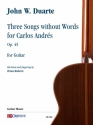 3 Songs without Words for Carlos Andrs op.45 per chitarra