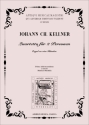 Kellner, Johann C. Quartetto fr 2 Personen. Orgel vier Handen.