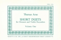 Short Duets Vol. 1 fr Sopran- und Alt-Blockflte Spielpartitur