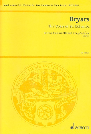 The Voice of St. Columba for 4 voices (chorus) (ATTB) and orchestra study score