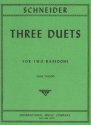 Georg Abraham Schneider, 3 Duetti (Taylor) 2 Bassoons