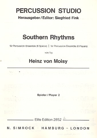 Southern Rhythms für Percussion-Ensemble (6 Spieler) Stimmen