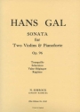 Sonata op.96 fr 2 Violinen und Klavier