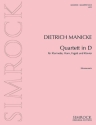 Quartett in D fr Klarinette, Horn, Fagott und Klavier Partitur und Stimmen