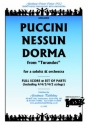 Nessun Dorma for a soloist and orchestra full score and set of parts (strings 4-4-3-4-2)