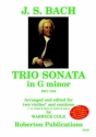 Trio Sonata in g Minor BWV1029 for 2 violins (violin and oboe/flute) and Bc score and parts (BC realized)