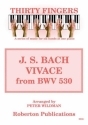 Vivace from Trio Sonata no.6 BWV530 for piano 6 hands score