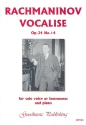 Vocalise op.34,14 for voice (solo instrument) and piano score and parts (in high and medium keys)