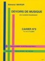 MAYEUR Edmond Devoirs de musique cahier 0 formation musicale Partition