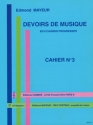 MAYEUR Edmond Devoirs de musique cahier 3 formation musicale Partition